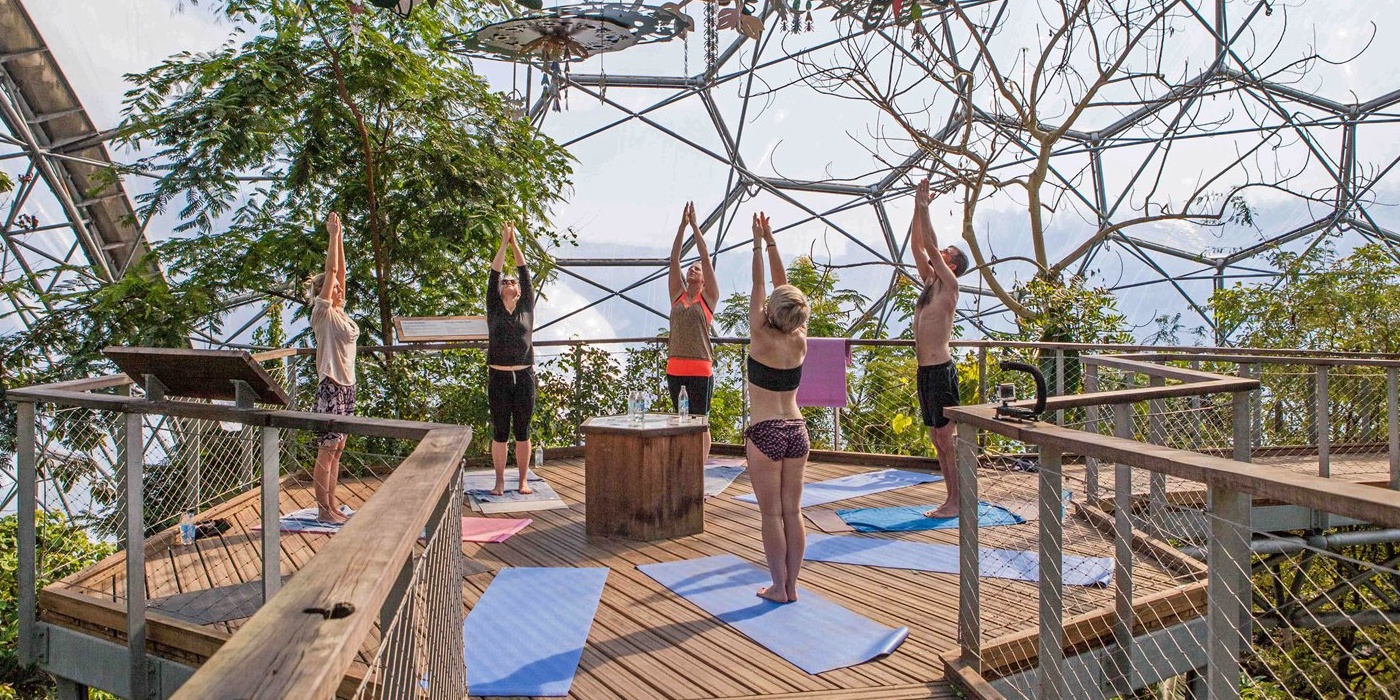 Yoga in the Biomes Eden - Vfit Centre Cornwall